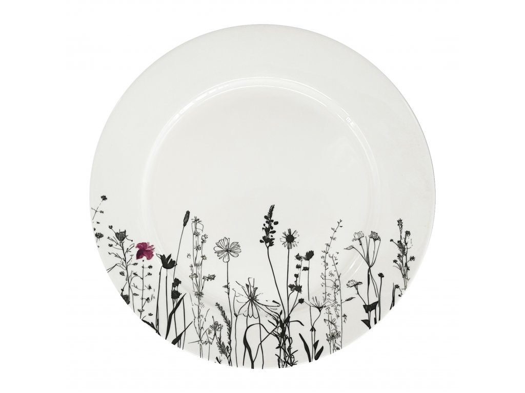 7307-00-85 GARDEN COLOR Mělký talíř s kvítky 27 cm mytí v myčce nádobí použití v mikrovlnné troubě kvalitní a krásný (2)